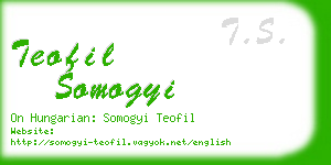 teofil somogyi business card